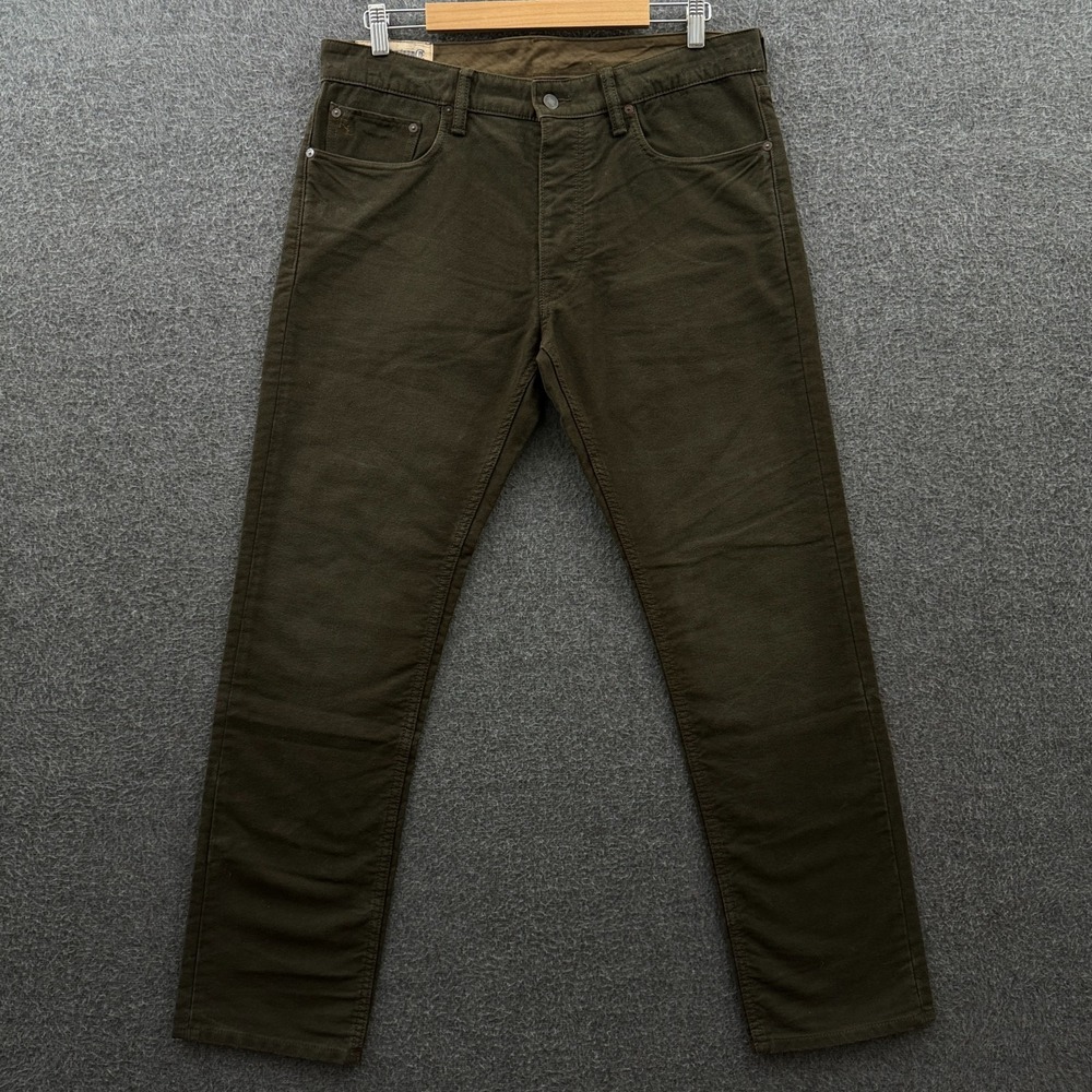 Polo Ralph Lauren Jeans Mens 34x30 Green Varick Slim 625‎ Canvas Cotton Pants